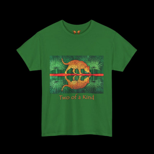 Jaguar on a green t-shirt