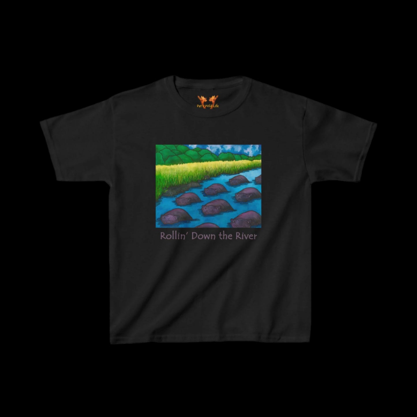 Hippos "Rollin' Down the River" Kids Tee