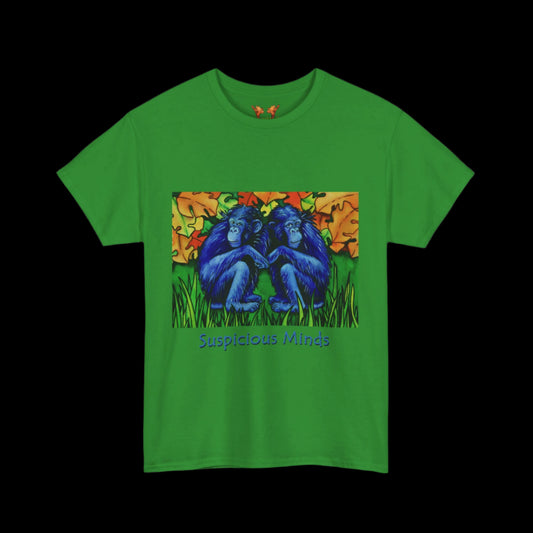 Chimps on a green t-shirt