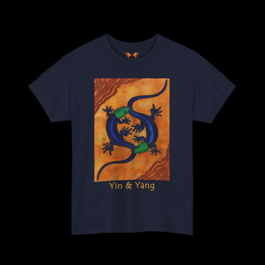 Geckos on a Navy blue t-shirt