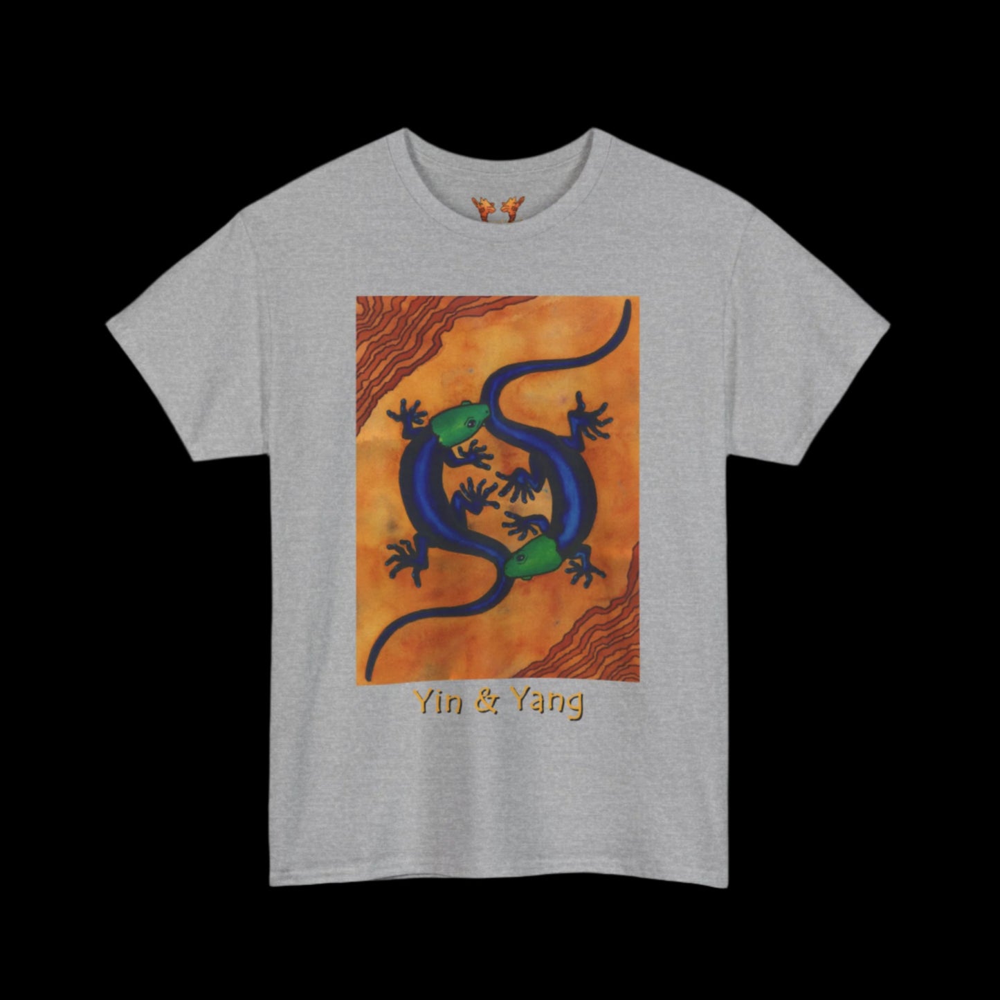 Geckos on sport grey t-shirt