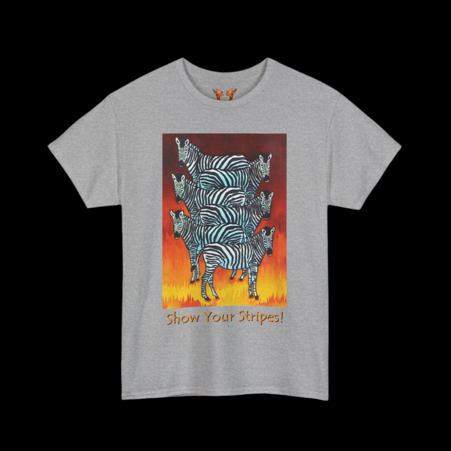 Zebras on a sport grey t-shirt