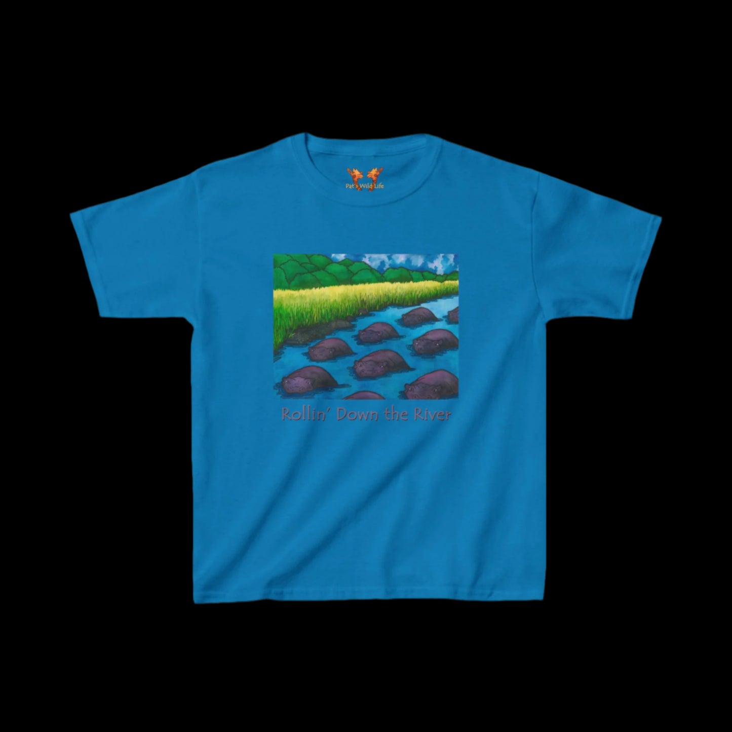 Hippos "Rollin' Down the River" Kids Tee