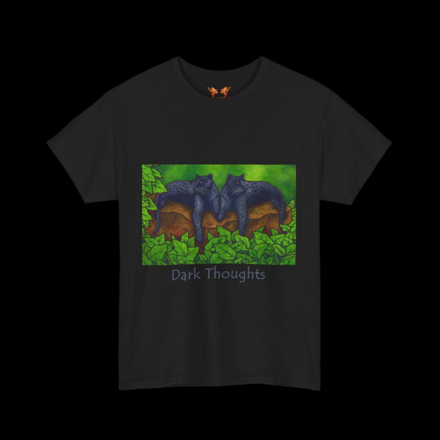 black panthers on a black t-shirt