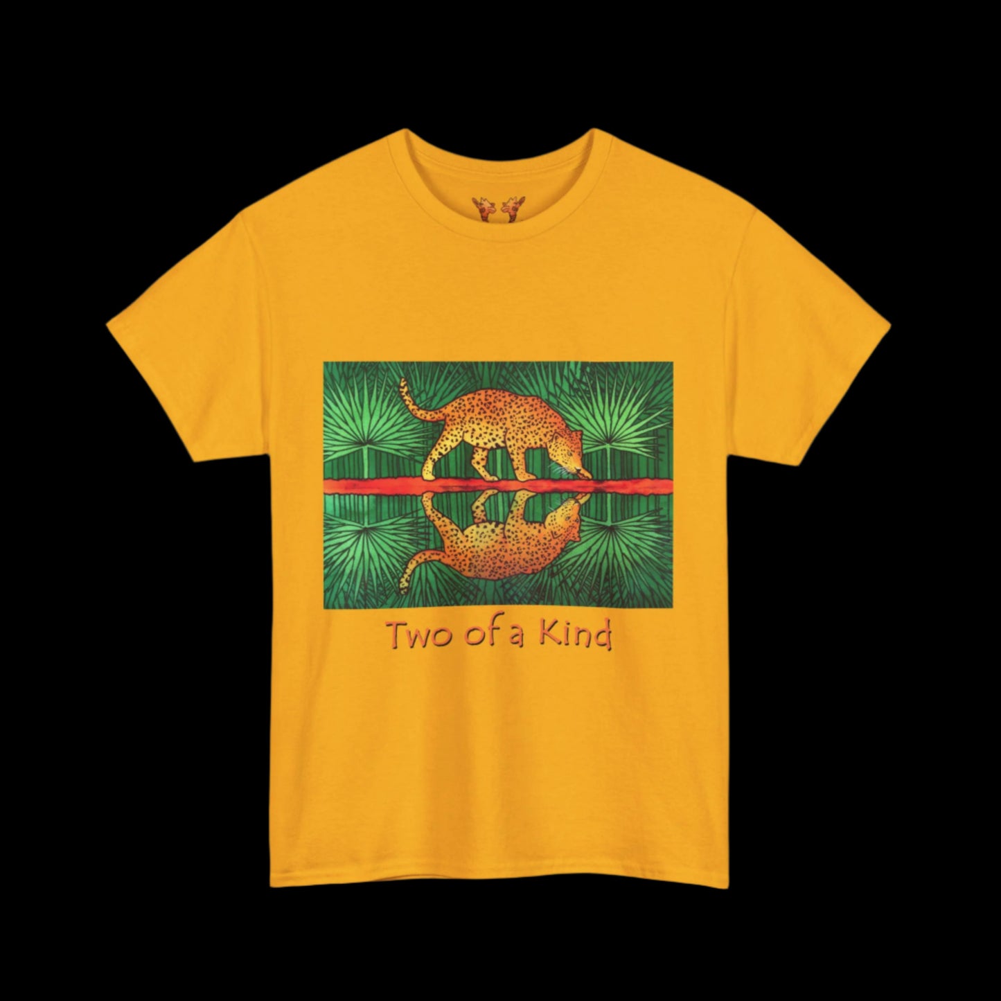 Jaguar on a gold t-shirt