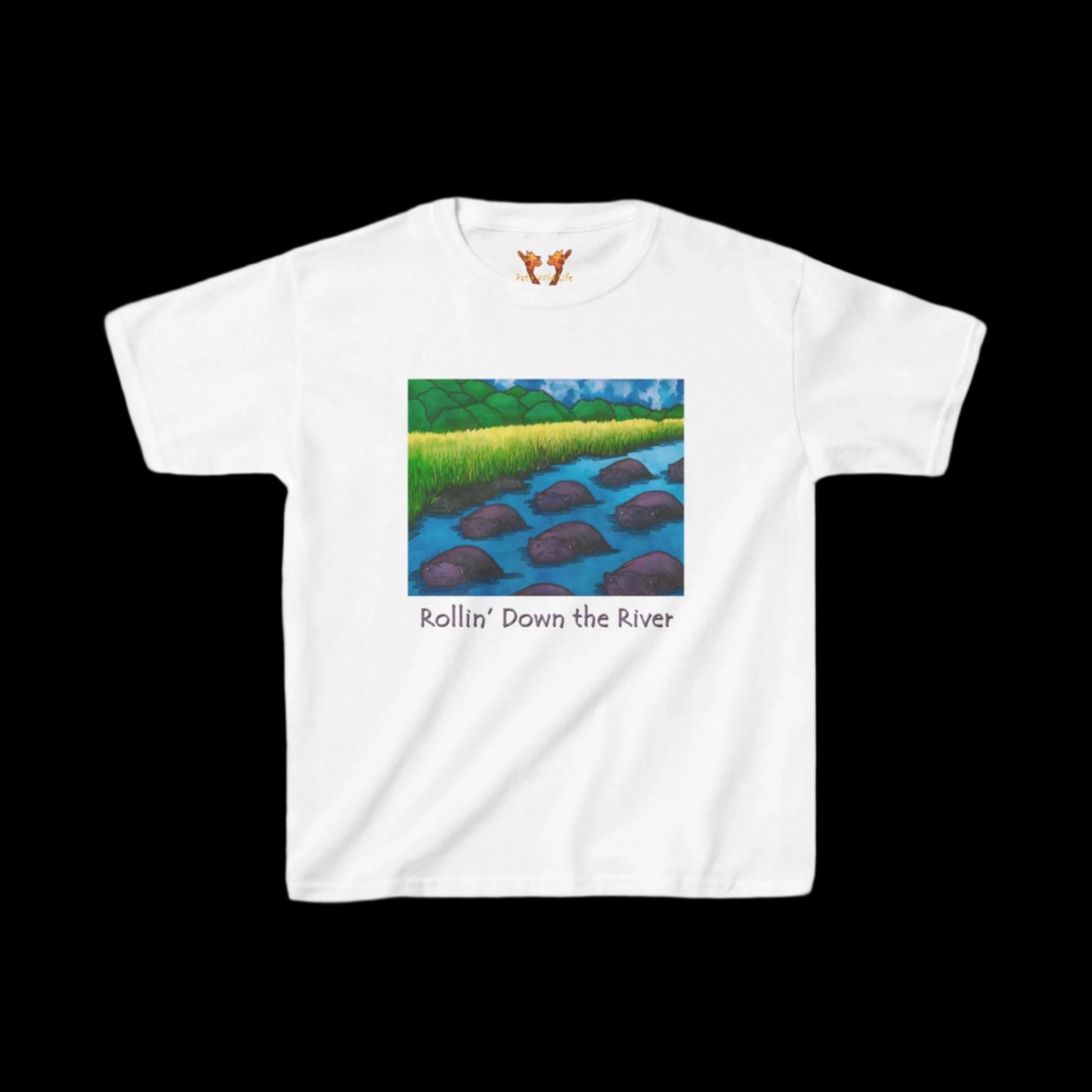 Hippos "Rollin' Down the River" Kids Tee