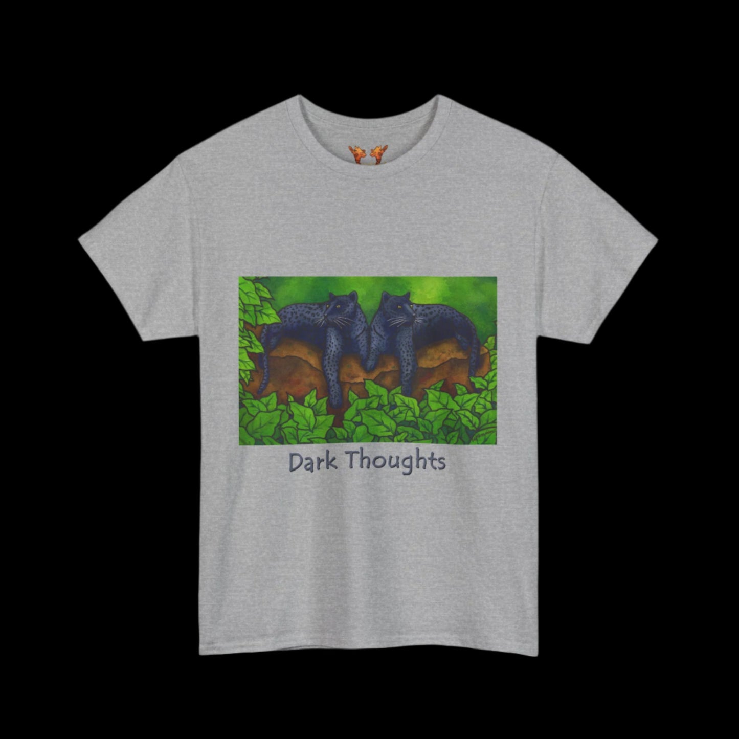 black panthers on sport grey t-shirt