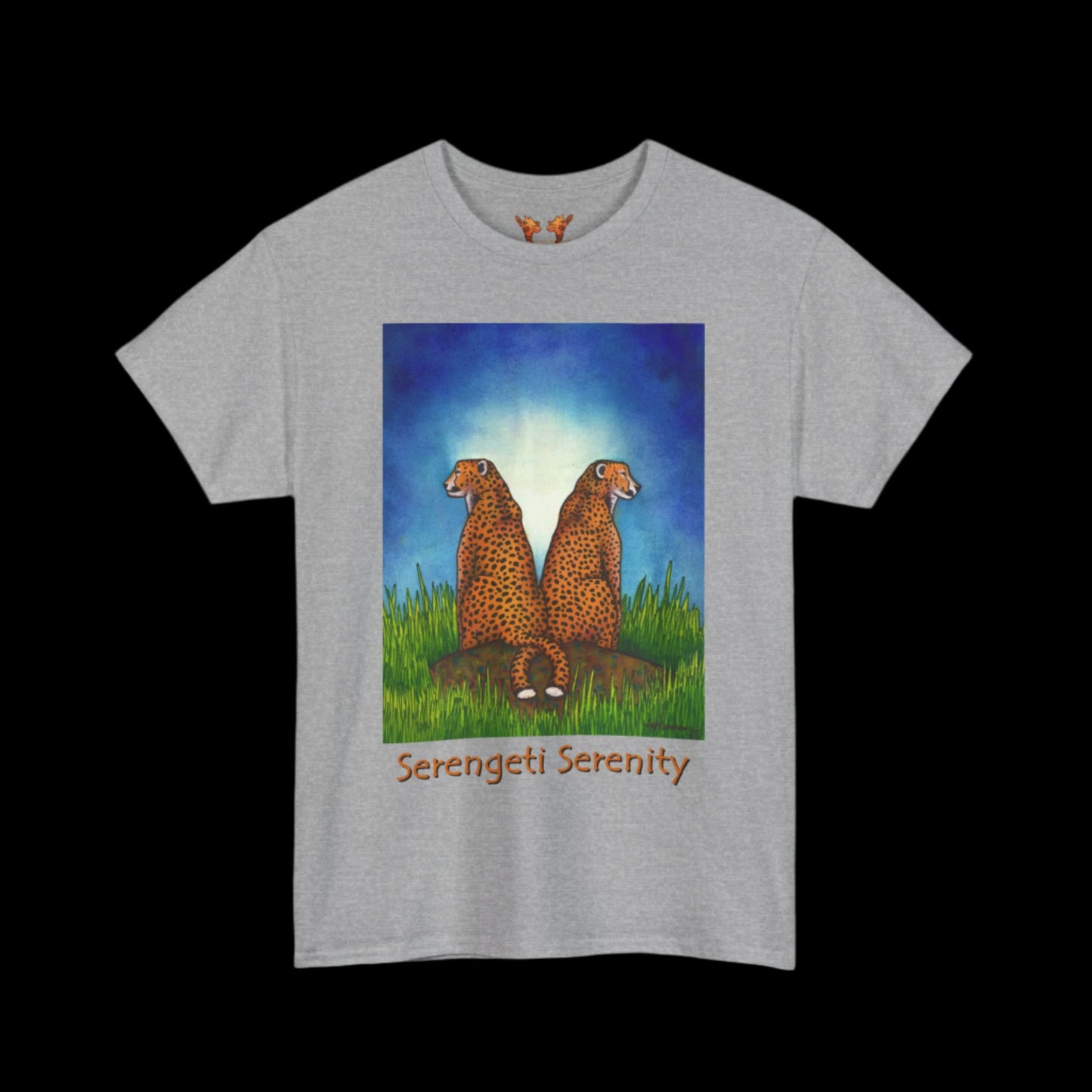 Cheetahs on a sport grey t-shirt