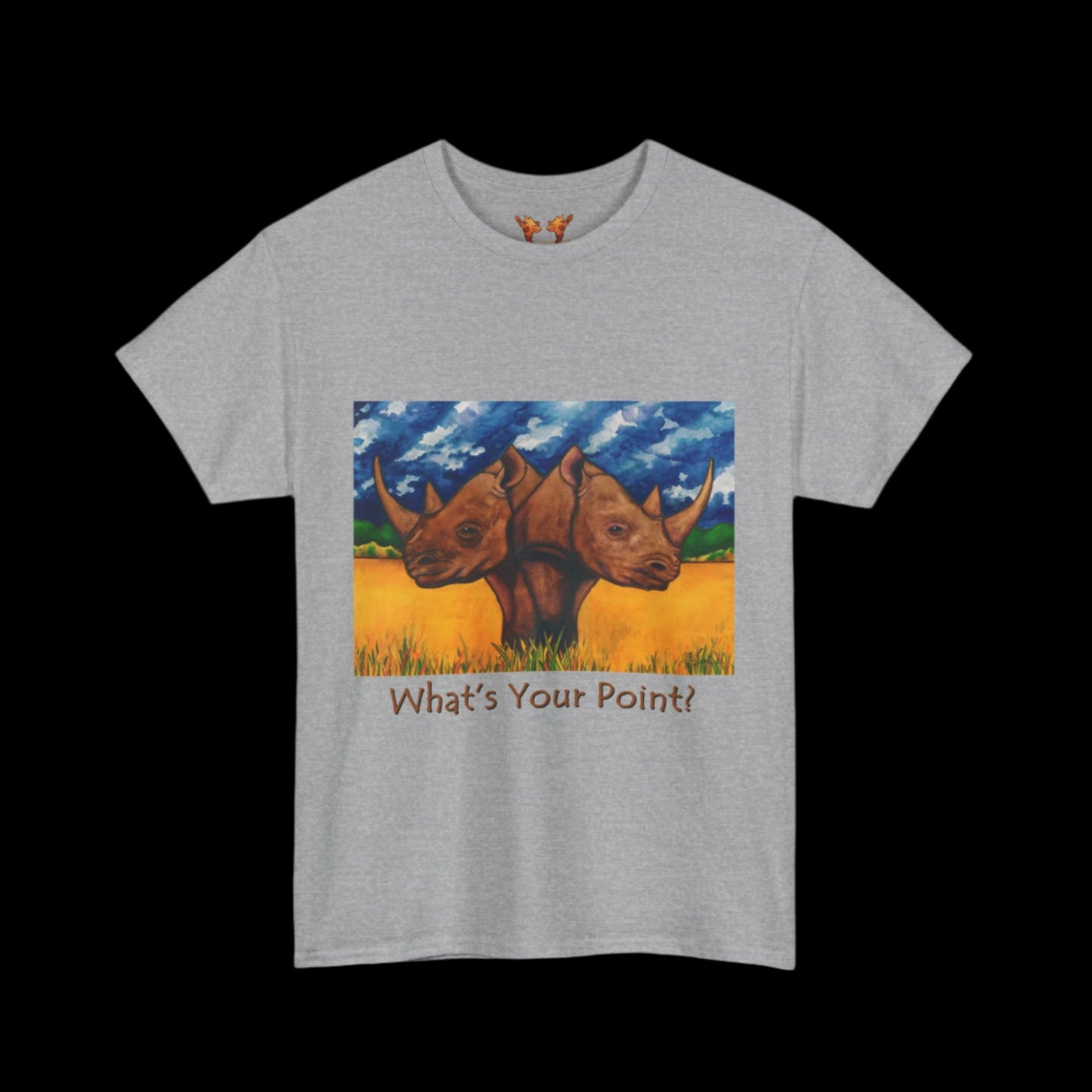 Rhinos on a sport grey t-shirt