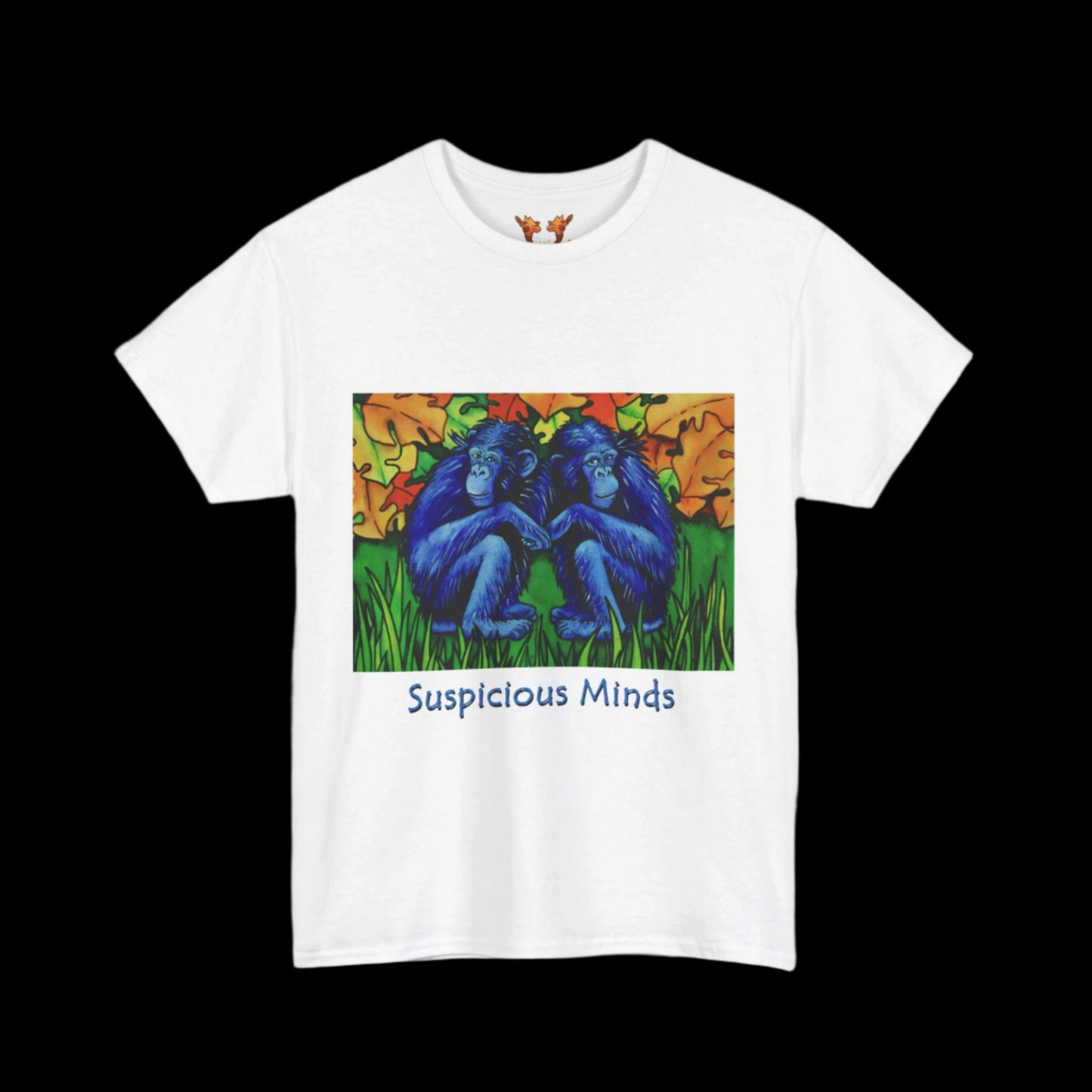 Chimps on a white t-shirt