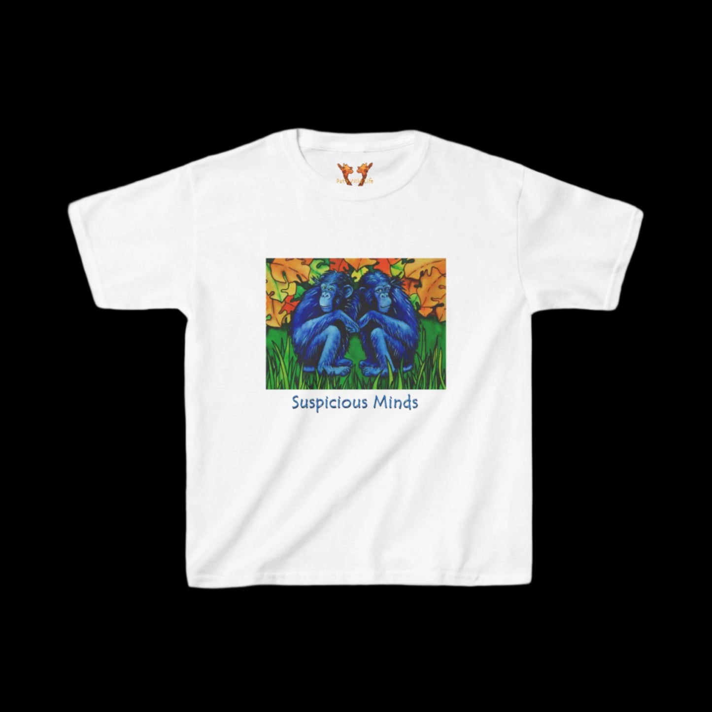 Two Chimpanzees "Suspicious minds" Kids Tee