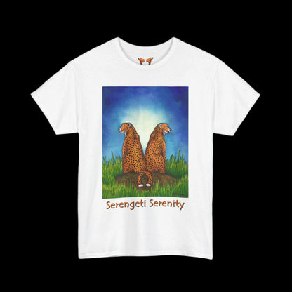 Cheetahs on a white t-shirt