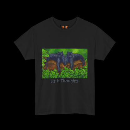 black panthers on a black t-shirt