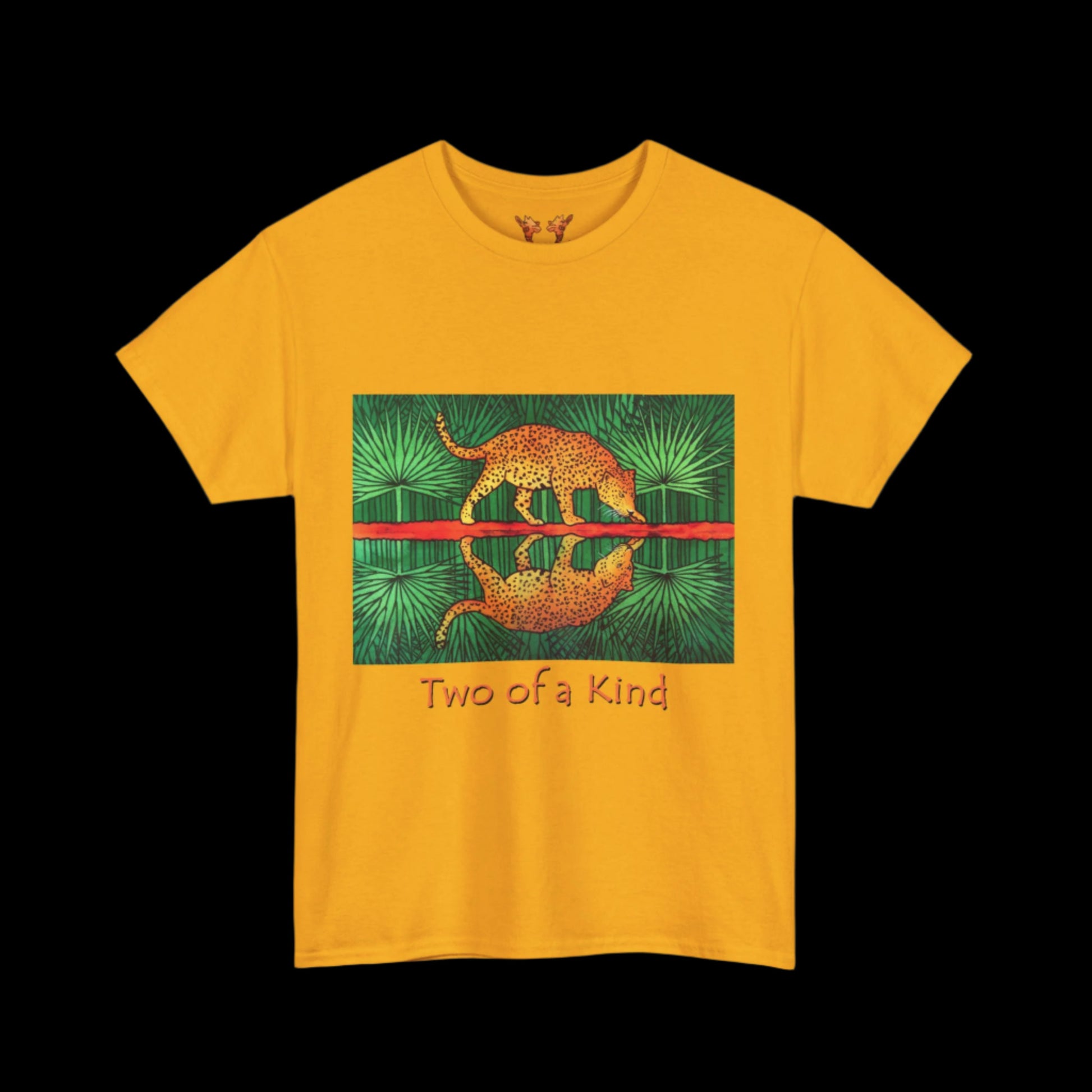 Jaguar on a gold t-shirt