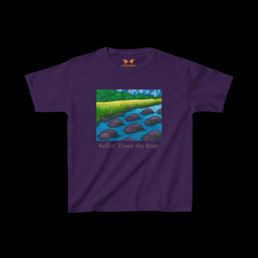 Hippos "Rollin' Down the River" Kids Tee