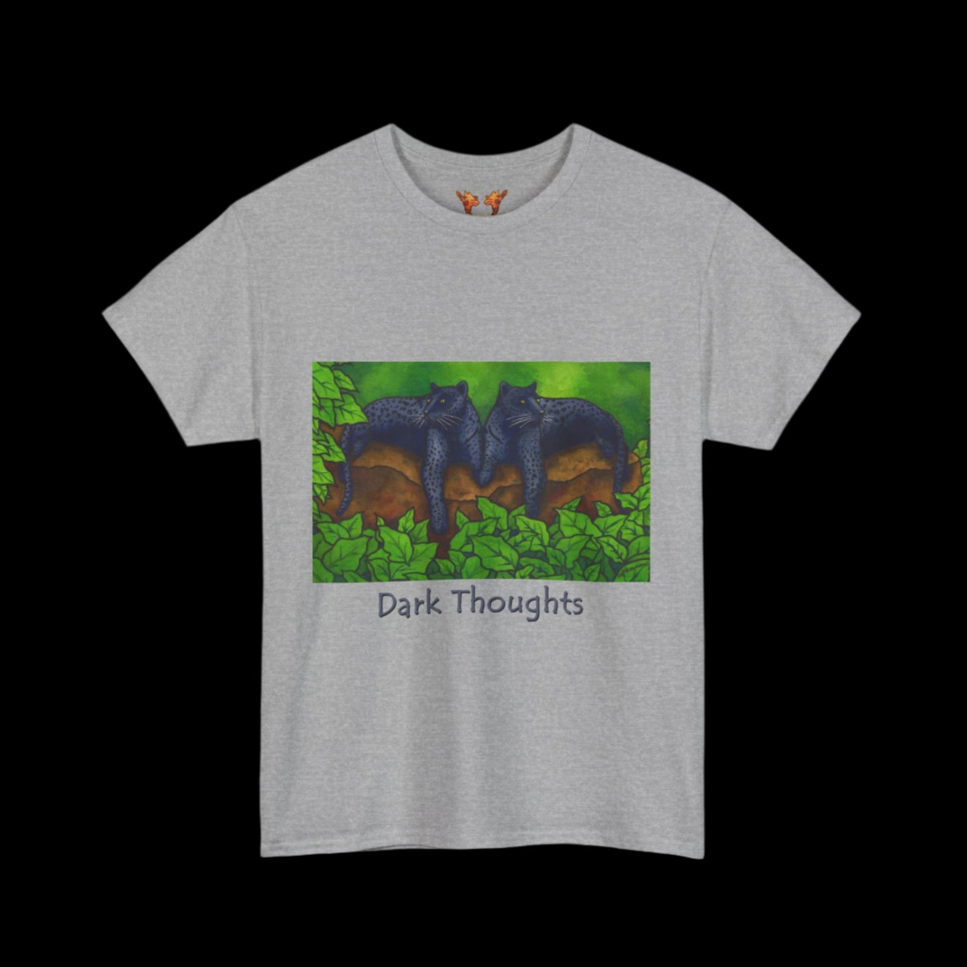 black panthers on sport grey t-shirt