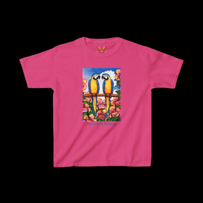 Blue Macaws "Trouble in paradise" Kids Tee
